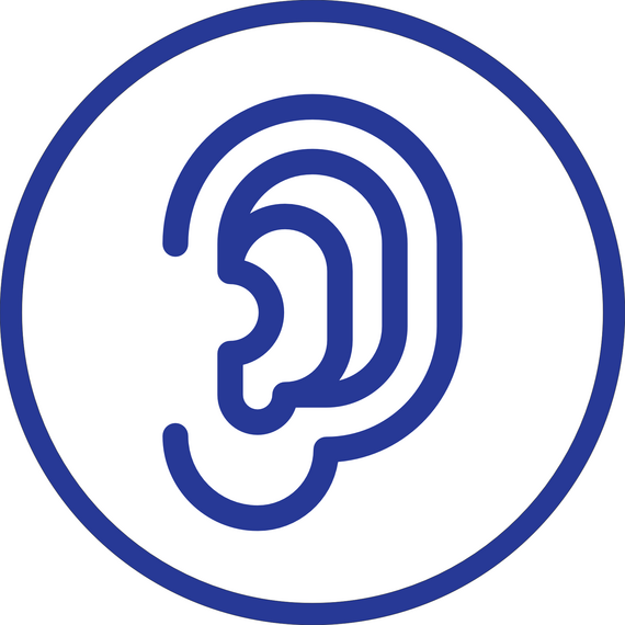 Piktogramm mit einem Ohr