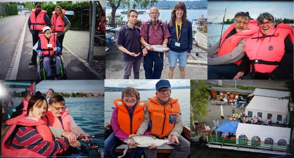 Foto Collage mit Bildern von Fischern