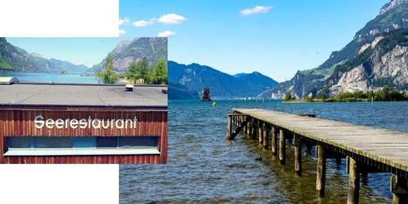 Seerestaurant Seedorf und Badesteg Urnersee