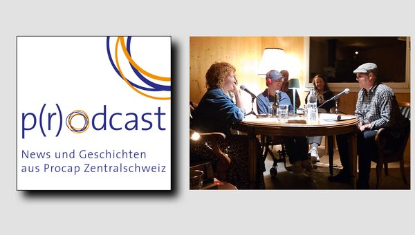 Bild Podcastaufnahme mit 3 Personen