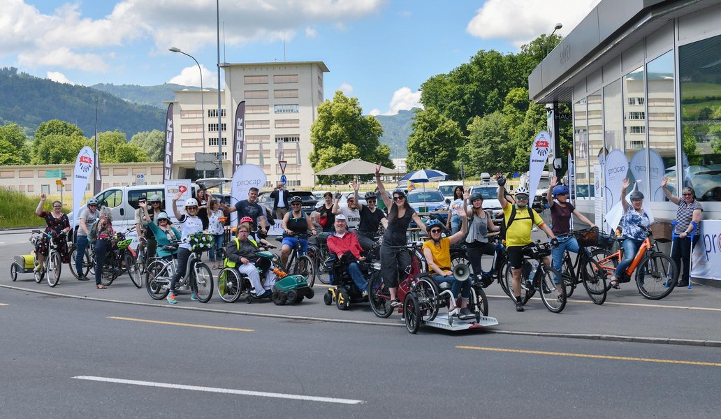 Giro di Procap Etappen-Halt in Luzern