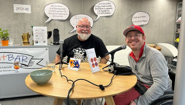 Foto von Jahn und Franz-Markus beim P(r)odcast-Gespäch