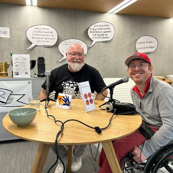 Foto von Jahn und Franz-Markus beim P(r)odcast-Gespäch